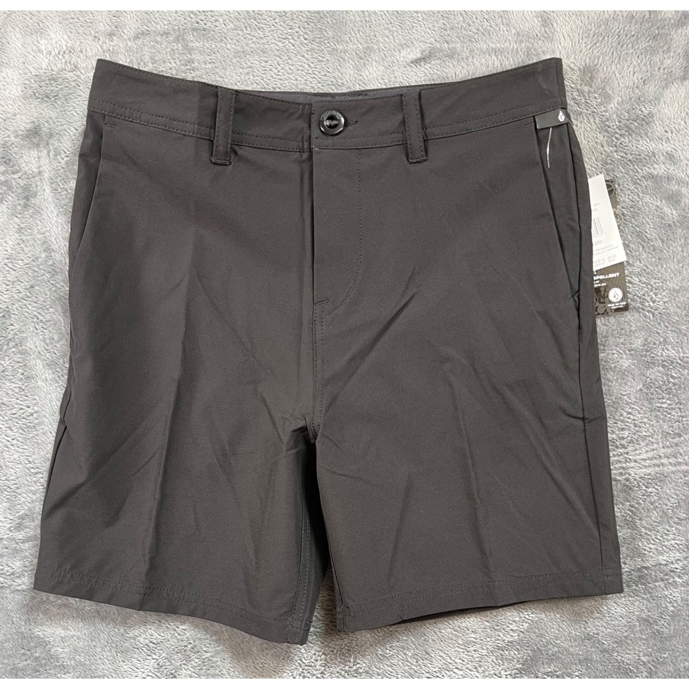 Volcom Shorts Boys Youth Size 30 Black Stretch Hybrid Water Repellent NWT